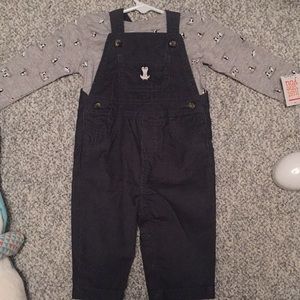NWT! Penguin Long Sleeve T and Corduroy Overalls